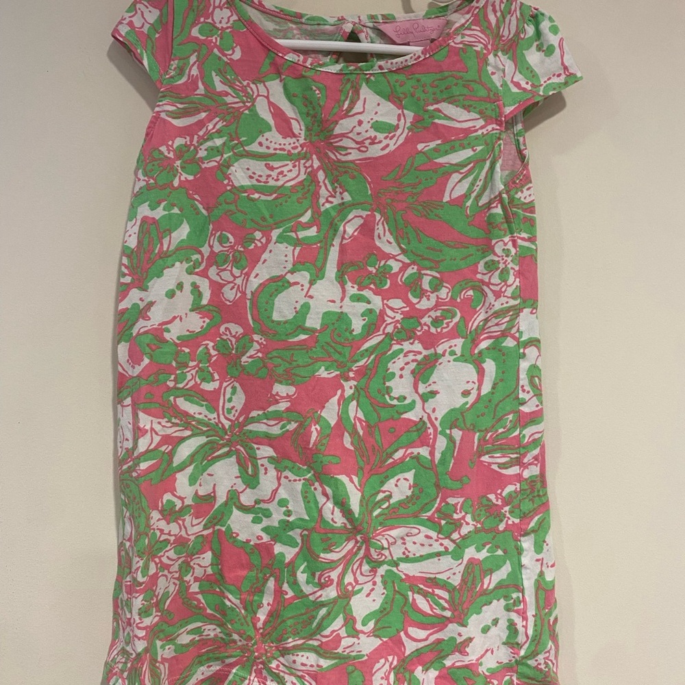 Lilly Pulitzer Pink and Green Patterned Dress